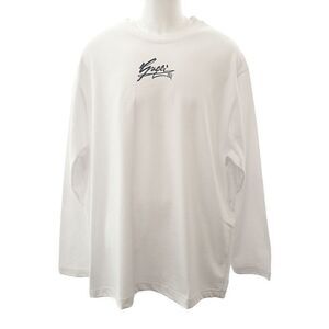 Gucci Long 784364-xjgqu-9074 Long Sleeve T-shirt Cotton White Men Ladies